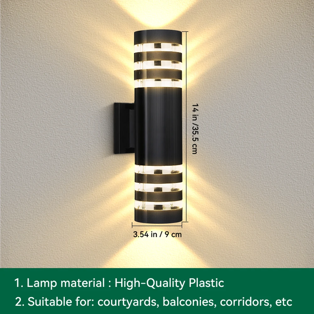 CHENBEN E27 Outdoor Wall Light Black 4