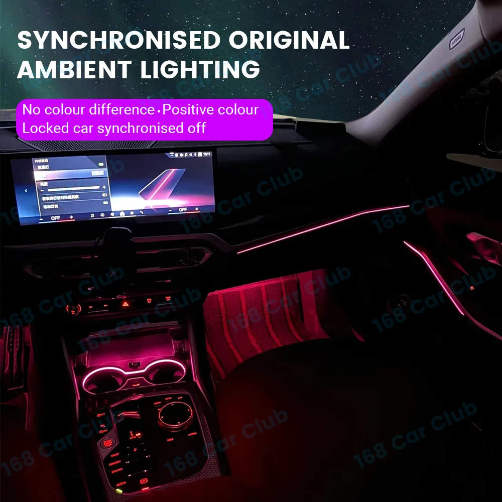 11 Colours Ambient Lights For BMW 5 series G30 G32 6GT 2018-2023 Car LED Cup Holder Light Water Cup Decorative Lamp Refit Parts