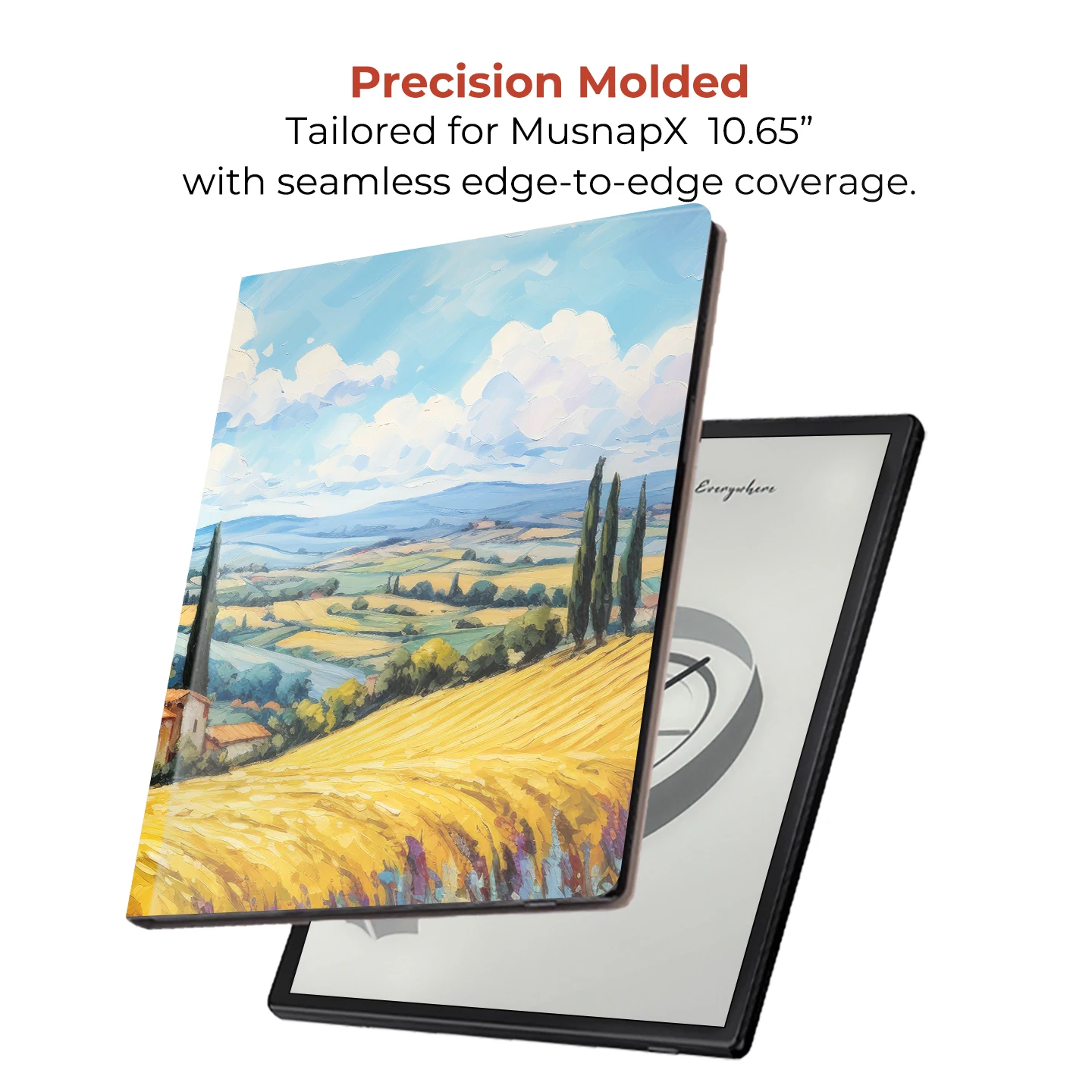 Twosheep Magnetic Case for MusnapX 10.65 Inch Frameless Magnetic Attachment Auto Sleep Wake Ultra Slim Oil Painting Art Style Co