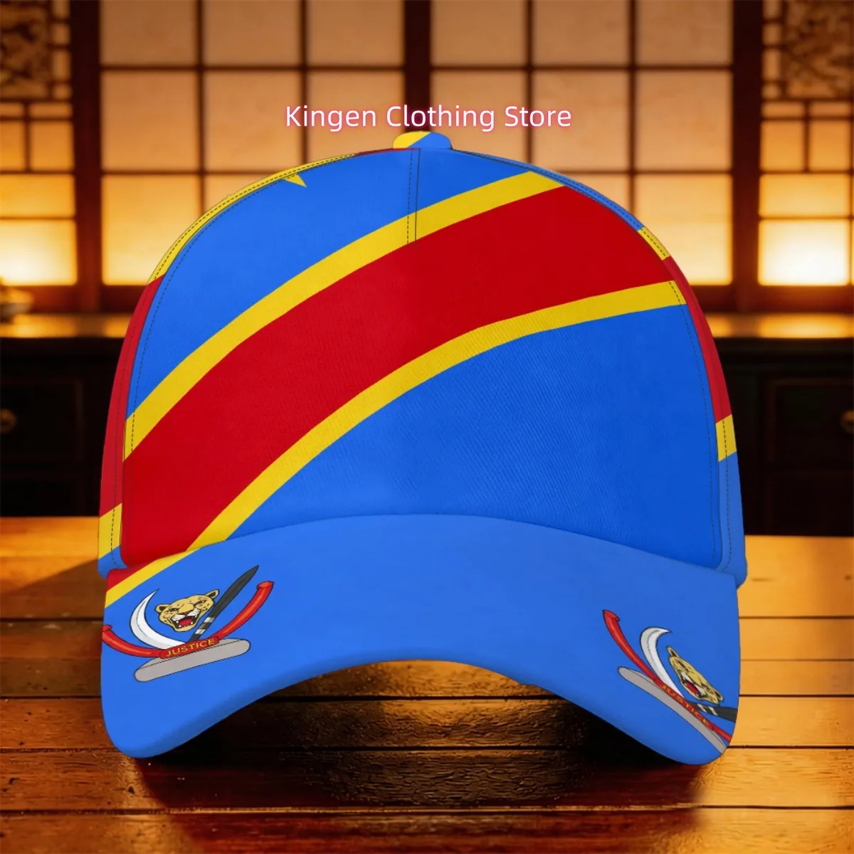 1pc Retro Trucker Cap with Blue Star Justice Strength - Lightweight Breathable Quick-Dry Suitable for Skateboarding, Fishing, Cy