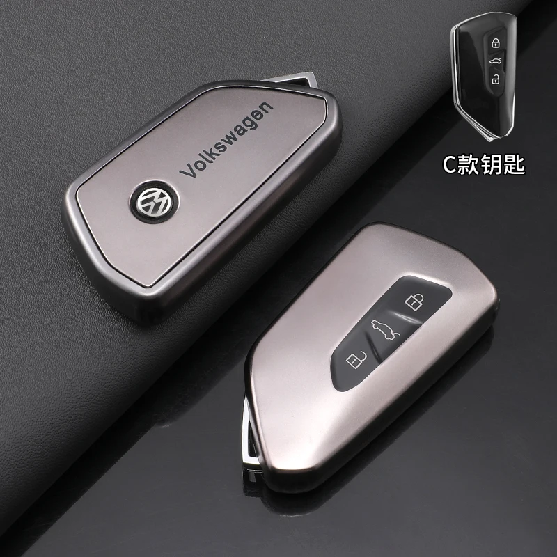 Hub Caps Fashion TPU Car Smart Remote Key Fob Case Cover Protector Shell Bag For VW Volkswagen Golf 8 MK8 2020 Keyless Keychain