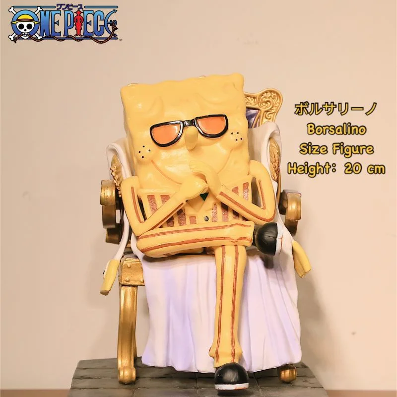 New Anime One Piece Chopper Spongebob Squarepants Patrick Star Cos Sakazuki Kuzan Borsalino Navy Three Generals Model Toy Gifts