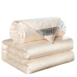 Mulberry Silk Blankets For Beds Summer Winter Soft Quilts Comforters Cotton Jacquard Single Double Twin Queen King Bed Blankets