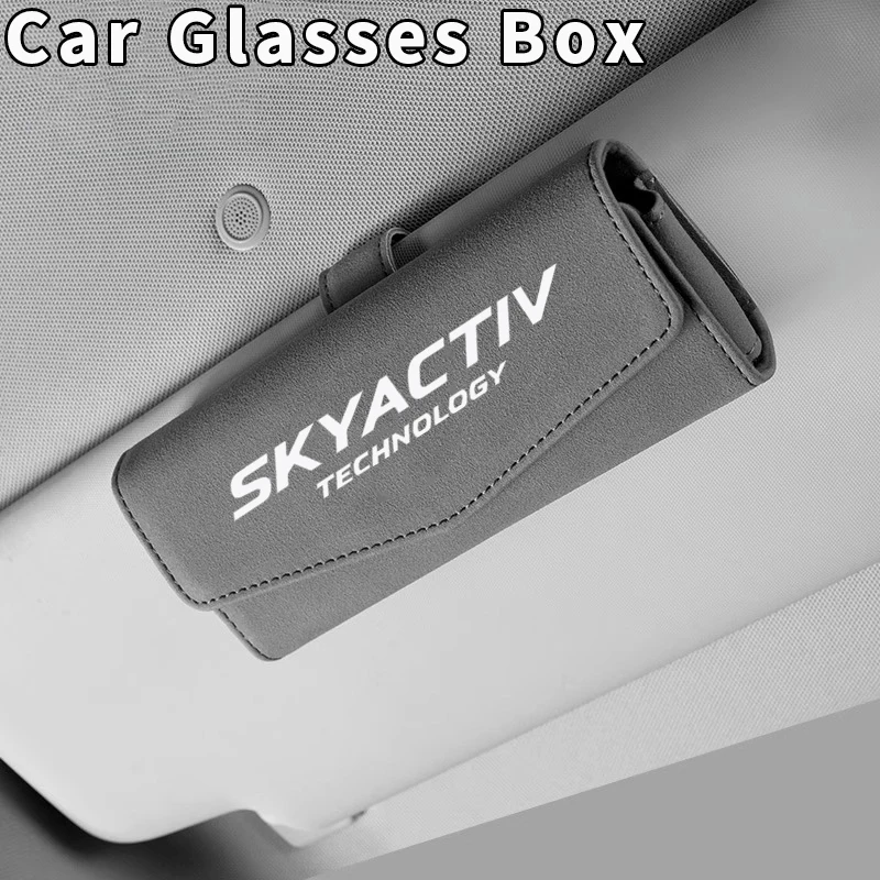 

Car Glasses Case Sunglasses Storage Box Clip For Mazda 2 3 5 6 8 SKYACTIV CX-5 CX-4 CX3 CX4 CX5 CX8 CX9 CX30 MX5 Accessories