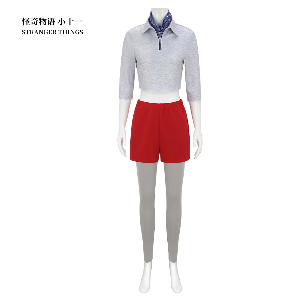 

Fantasia Eleven Косплей Костюм ТВ Вещи Ролевая Игра Взрослые Женщины Серый Топ Красный Короткий Шарф Наряды Хэллоуин Карнавальный Костюм Партии