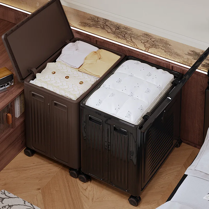 

Antique storage box in clothes Large capacity flip cover finishing box Folding storage box Toys snacks Retro storage basket