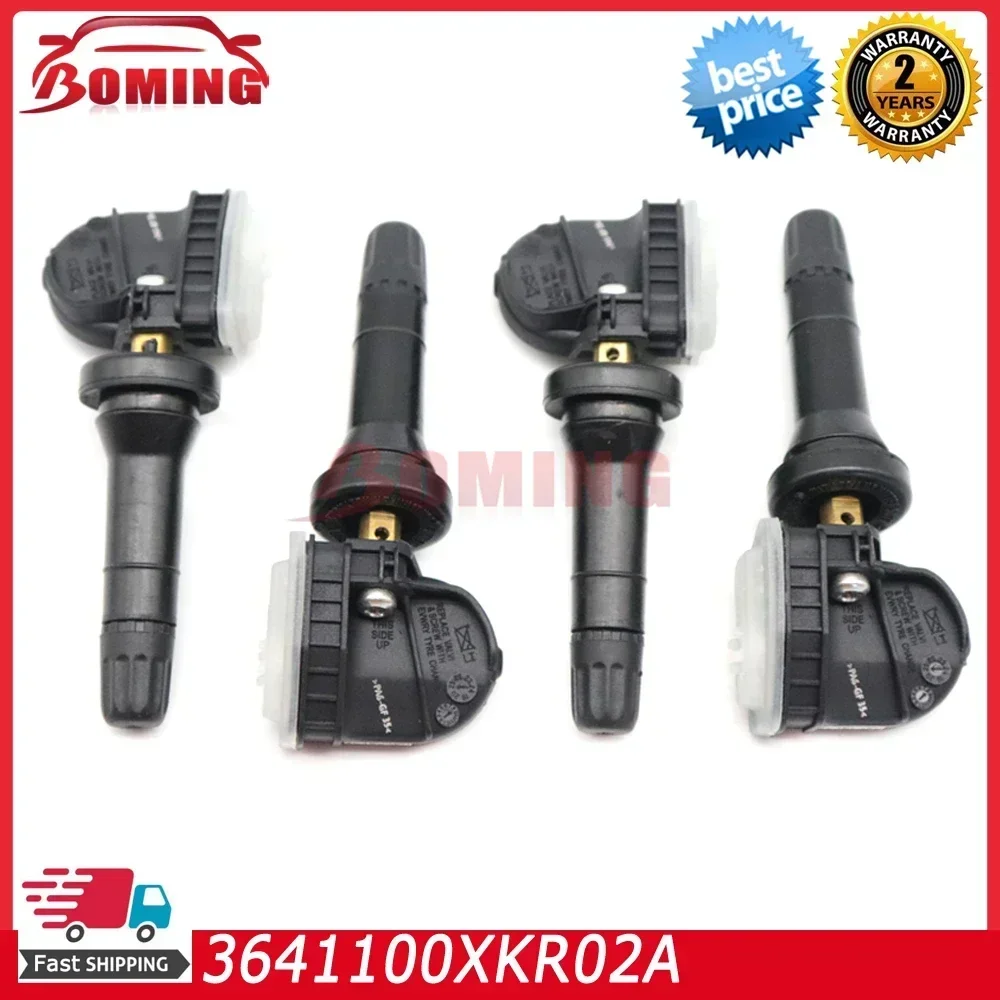 

4PCS 3641100XKR02A Car TPMS Tire Pressure Sensor For Haval F5 F7 F7X H2s NEW H4 H6 NEW H7L GreatWall P8 VV5 6 7 2007-2020 433Mhz
