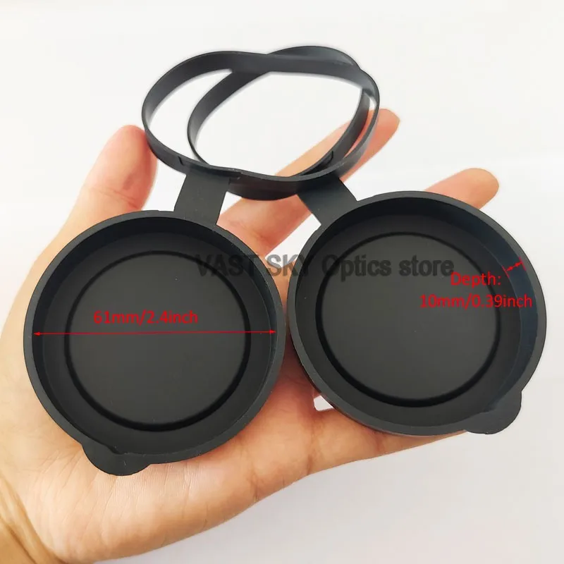 Binoculars Protective Rubber Objective Lens Caps 50mm Binocular Eyepiece Lens Cover Lens Protection for 50 caliber telescope
