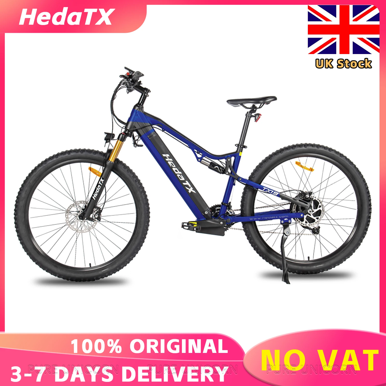HedaTX TX19 48V 1000W 19.2Ah Electric Bikes 29 Inch Electrical Bicycles 45km/h Adult Ebike 70KM Hydraulic Brake Mountainbike