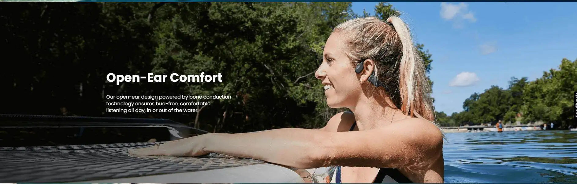 イヤホン OpenSwim MP3 Player S700 Shokz Openswim Mp3 Headphones- Black (S700-St-Bk-Us) | Marathon Sports