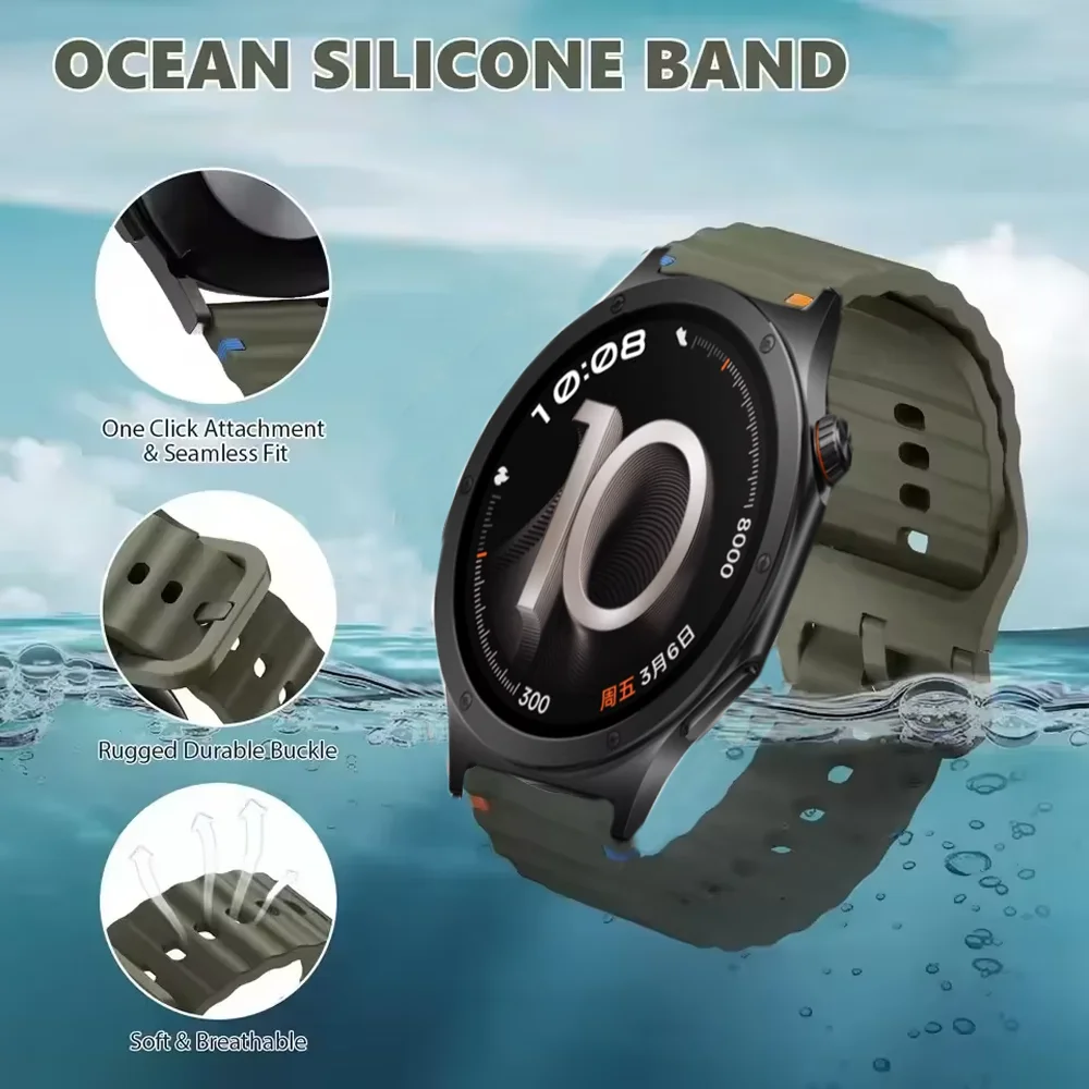 18mm 20mm 22mm Sports Silicone Strap for OPPO Watch S X2 X3 Mini Breathable Bracelet Oneplus Watch 3 43mm 4 3 2R Lite Wristband