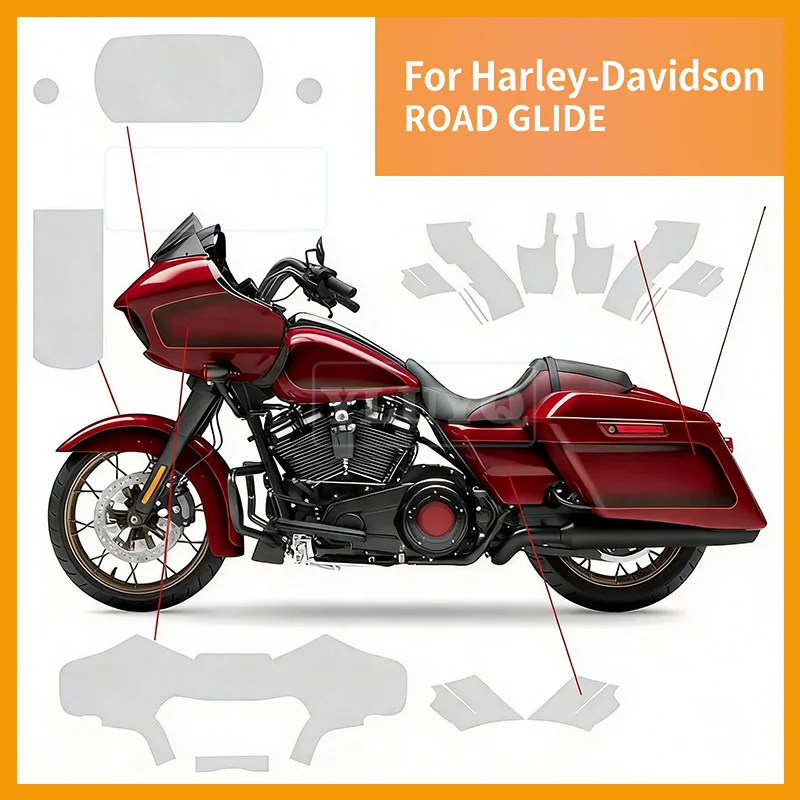 

Motorcycle PPF for Harley-Davidson Road Glide Parts Complete Paint Protection Set Accessories TPU Body Protection Film Sticker