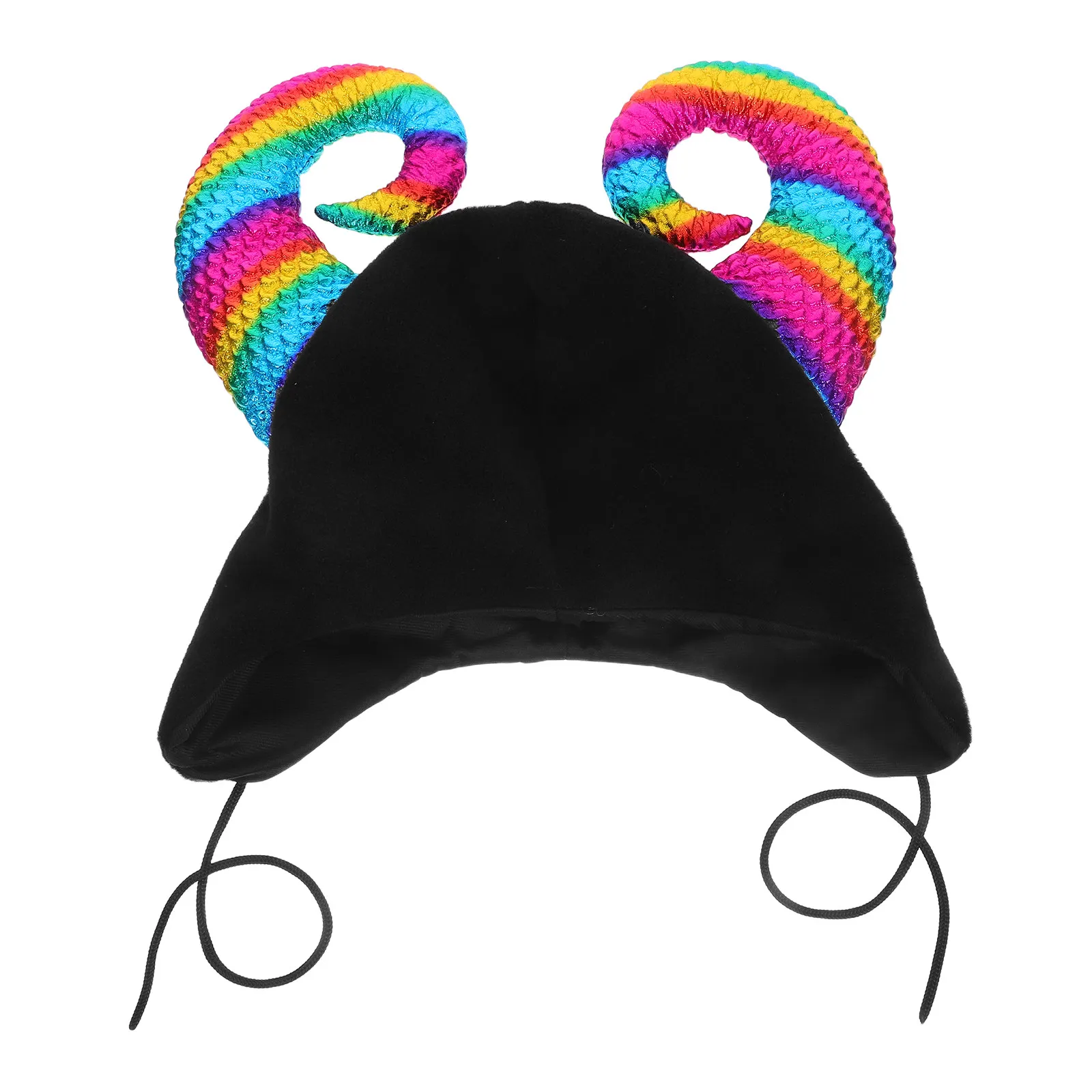 Cute Cow Horn Beanie Lightweight Fun Monster Horn Hat for Birthday Photo Props Outdoor Ski Winter Activities Halloween Party