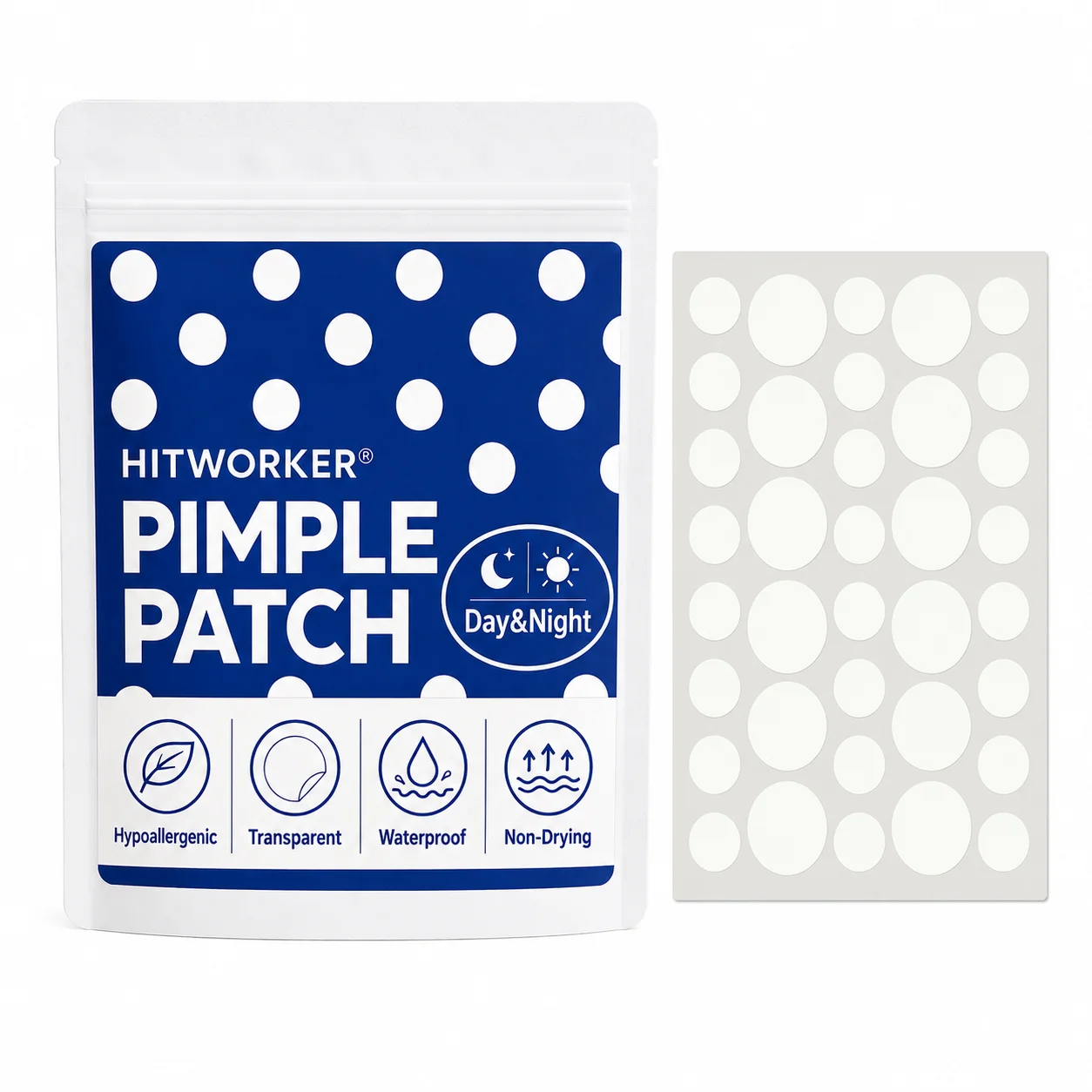 144PCS Pimple Cover Patches, Clear-Look Hydrocolloid Beauty Patches For Day And Night Use, Easy Peel Spot Cover