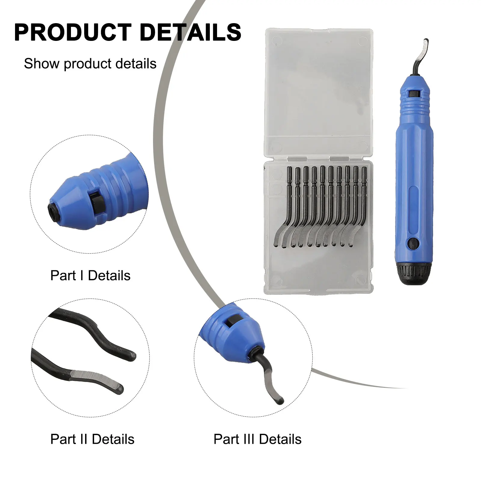 Workshop Equipment Hand Tools Handle High-Speed Steel With A Handle 360 Degree Rotation Deburring Tool Kit Effortless Deburring