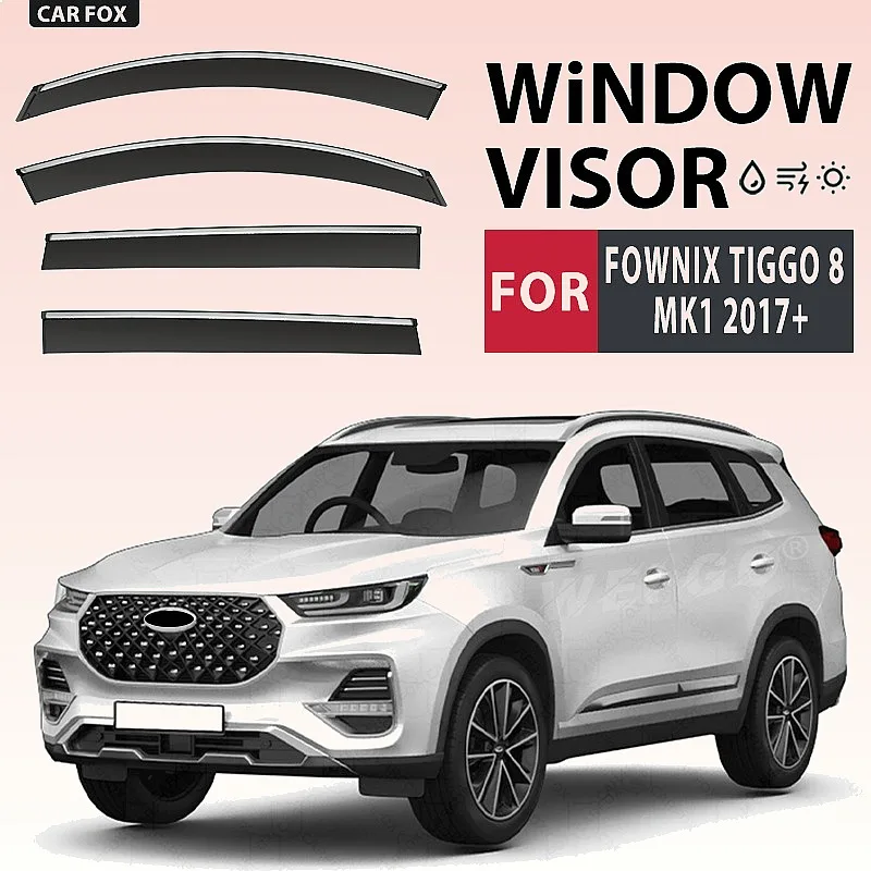 

For Fownix Tiggo 8 2017+ Car Window Visor Rain Sun Shade Awning Auto Accessories