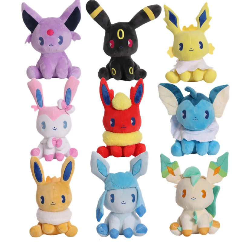 

Pokemon Eeveelution Stuffed Plush Toys Glaceon Leafeon Jolteon Eevee Cartoon Anime Figure Pendant Doll Kids Birthday Gifts Decor