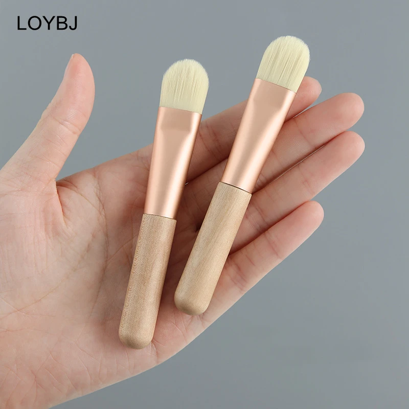 10/20/50Pcs Facial Mask Brush Fan Shaped Soft Face Professional Makeup Brushes Wooden Handle Portable Skin Care Cosmetics Tool