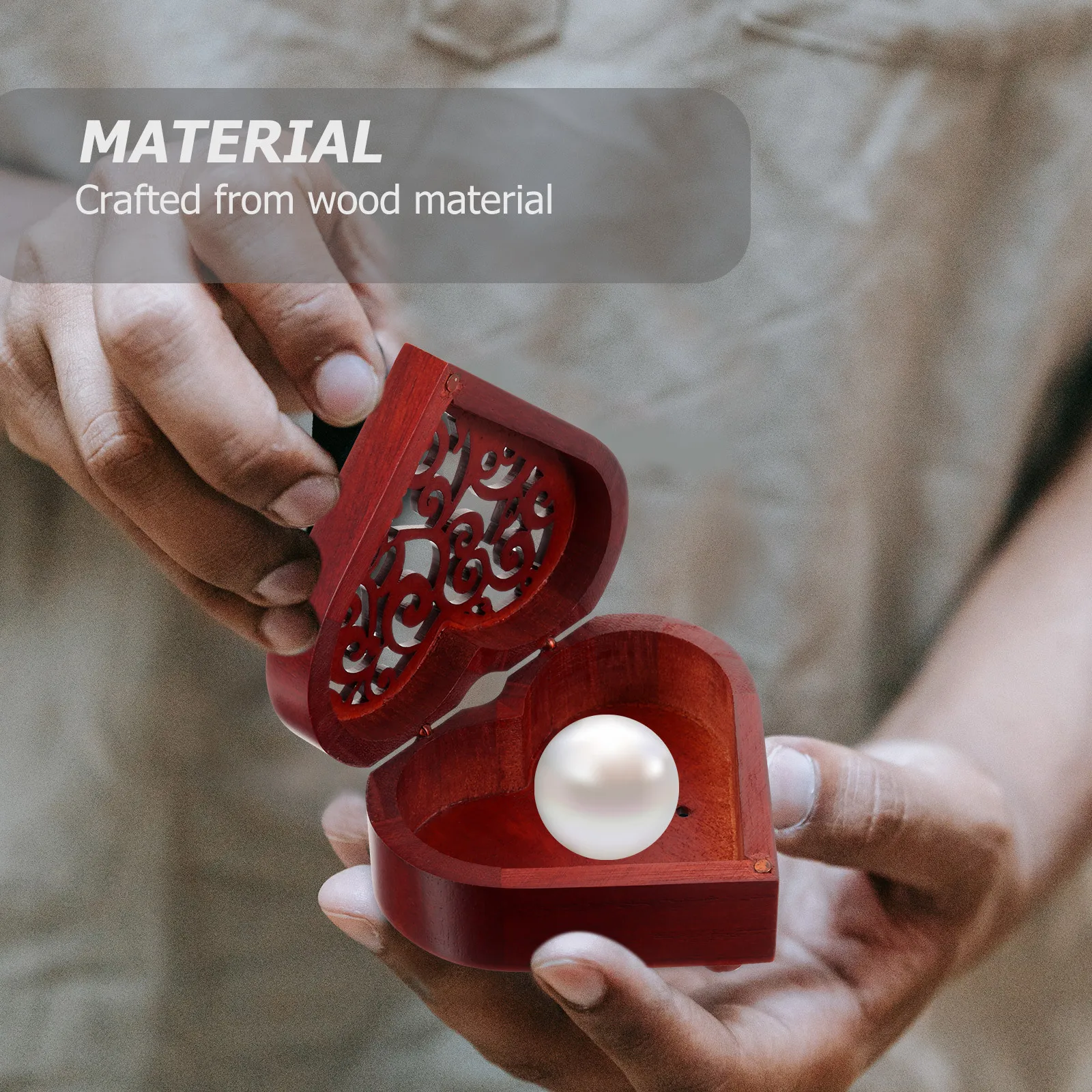 صندوق تشغيل الموسيقى الخشبي على شكل قلب تصميم مجوف لتقوم بها بنفسك الحرفية لعيد الميلاد عيد الميلاد حفل زفاف هدية ديكور الجدول زخرفة #3