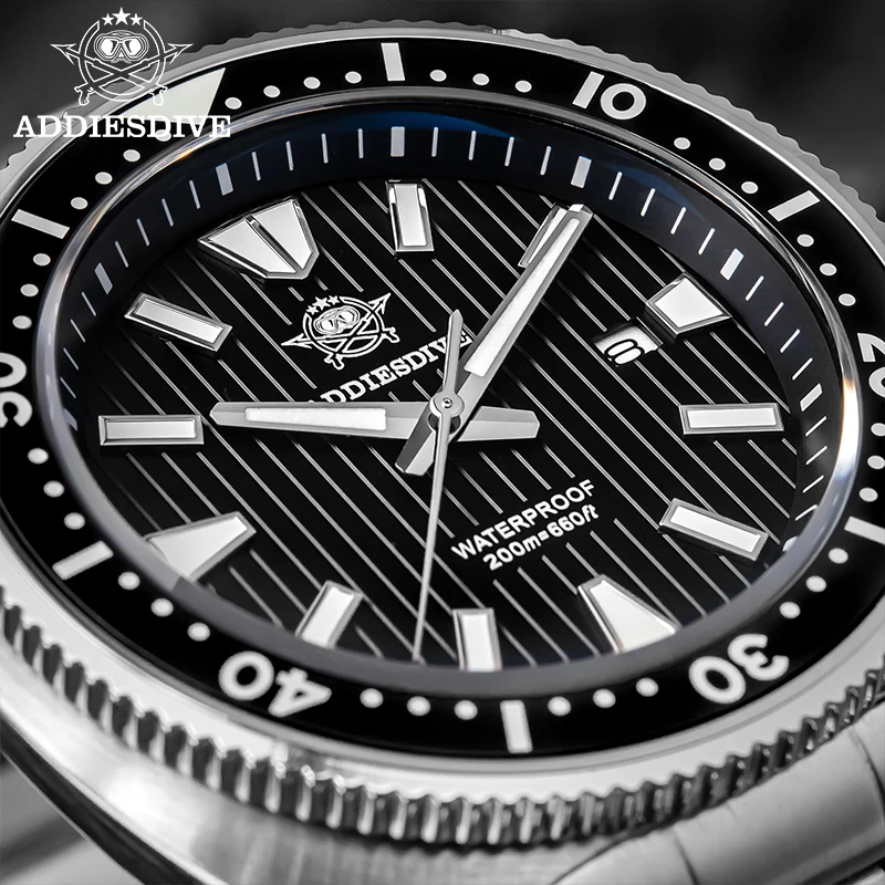

ADDIESDIVE AD2507 Watch For Man Sapphire Crystals 200M waterproof Window Display BGW9 Luminous 316L Stainless Steel Quartz Watch