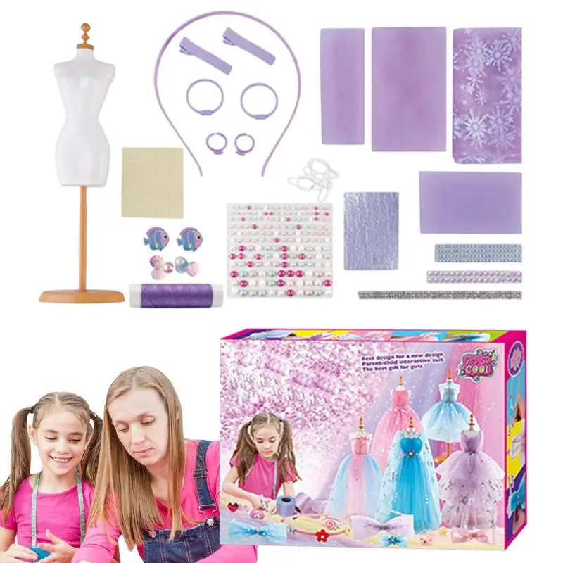 Clothes Design Kit Creative Dress Making Kit Girls Crafts Kit Children Clothes Design Kit For Home Kindergarten Nursery