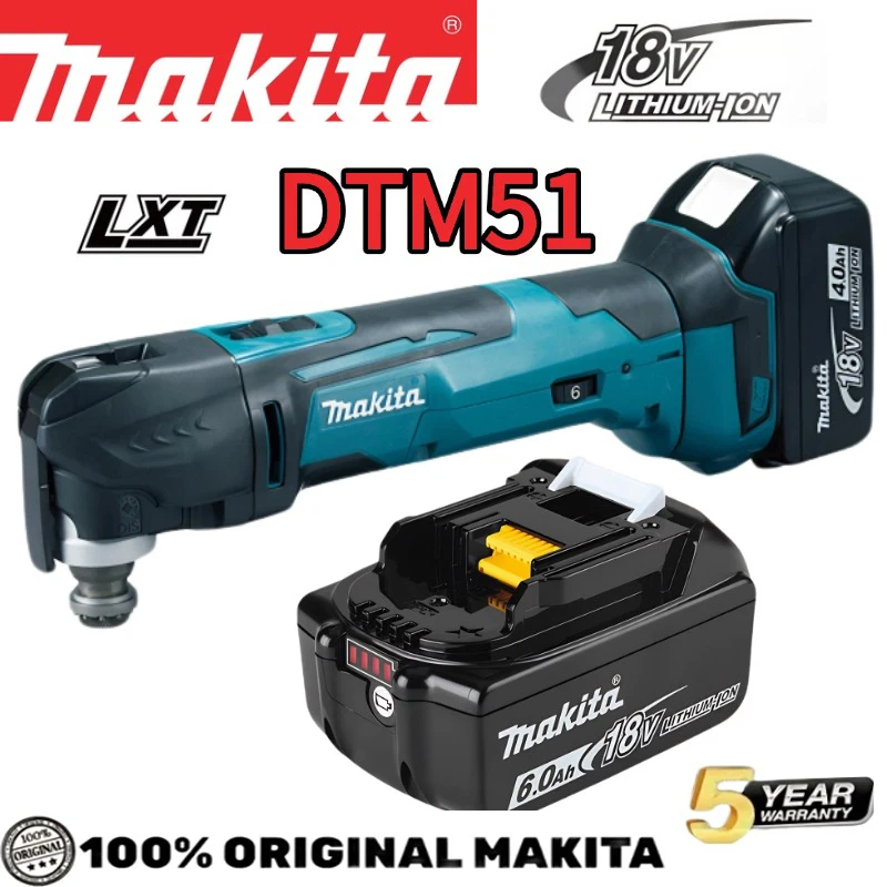 

Original Makita DTM51 18V Cordless Multi-Tool Variable Speed 20000 OPM with Quick-Change System for Cutting Sanding Scraping