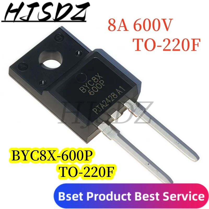 100% New 【10PCS/LOT】Fast recovery diode BYC8-600 TO-220 BYC8X BYC8X-600 BYC8X-600P TO-220F Rectifier Diode 8A 600V
