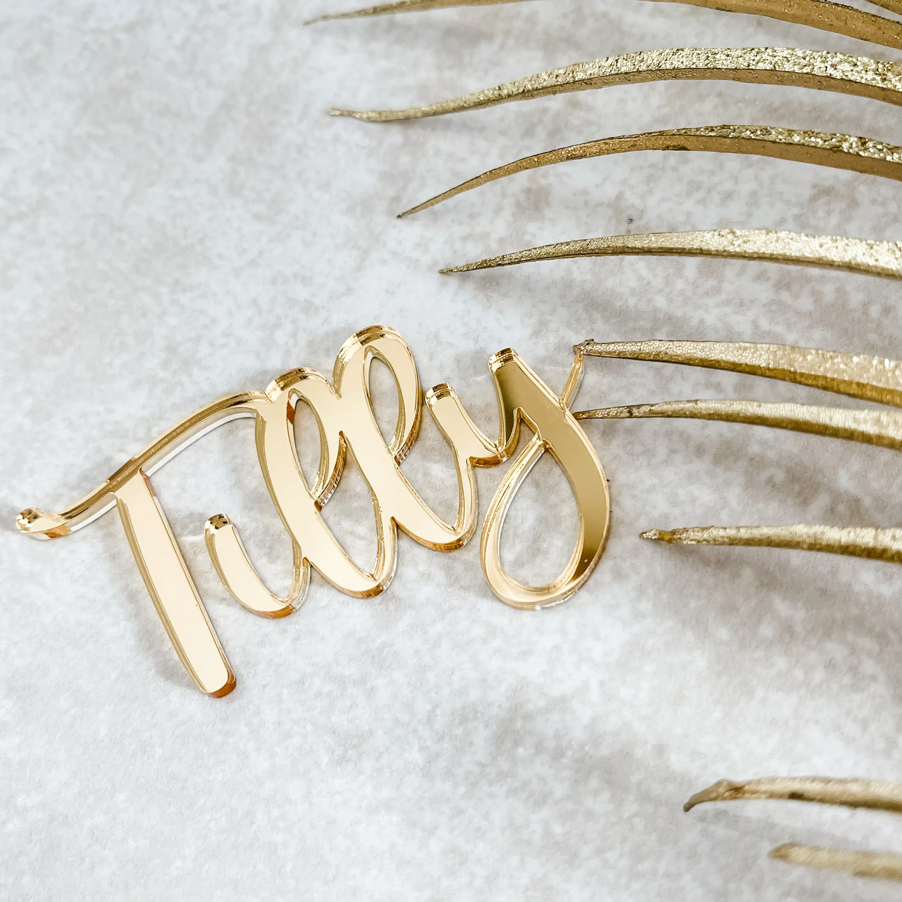 Custom Place Card - Personalized PMMA Metallic Shine Name Laser Engraved DIY Table Decor for Dinners, Events & Elegant Gifts