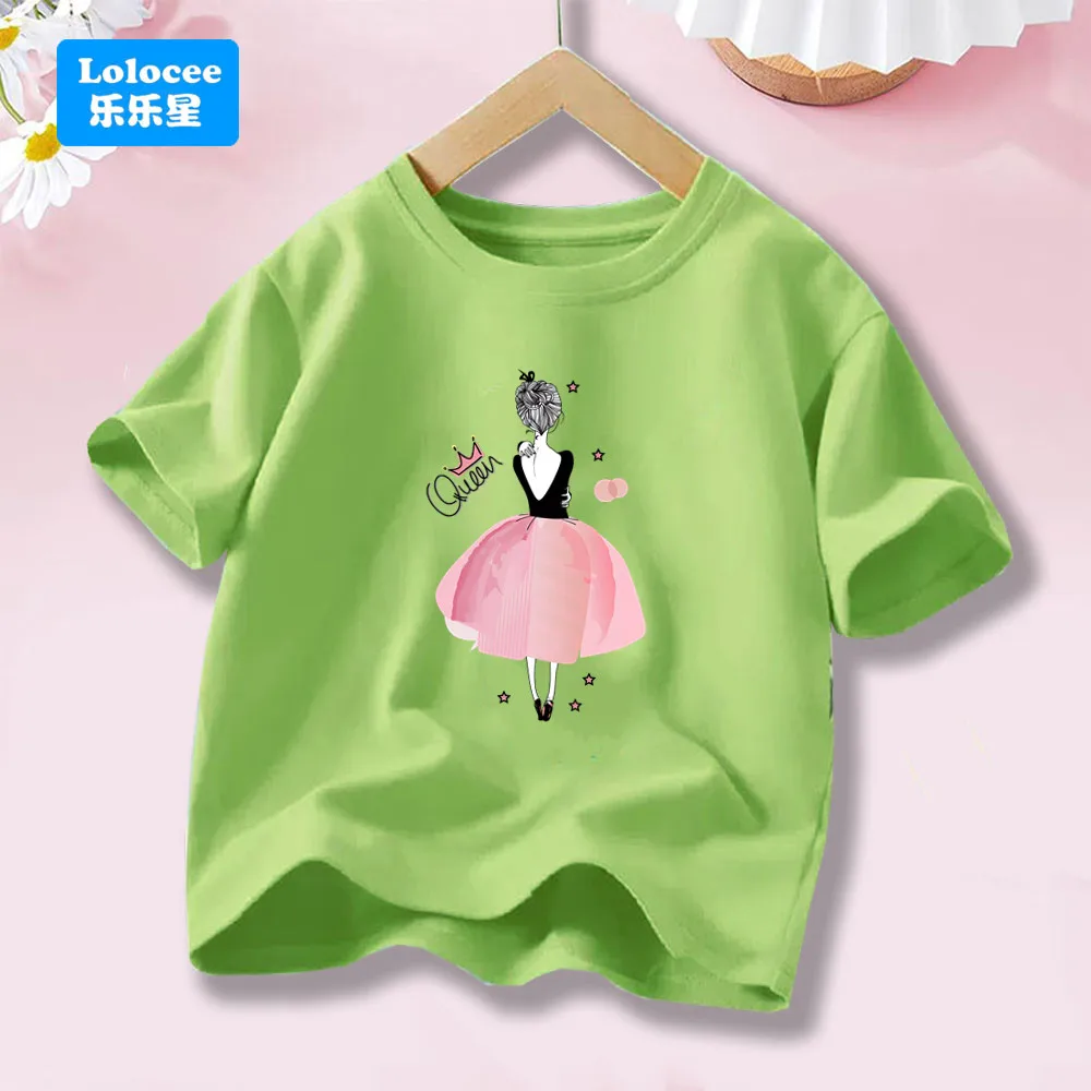 

Cute Ballet Dancer Printed T Shirt Girls Summer Fashion Tops Tee Shirt Kids Harajuku Kawaii Cotton Clothes T-Shirt NHBL1