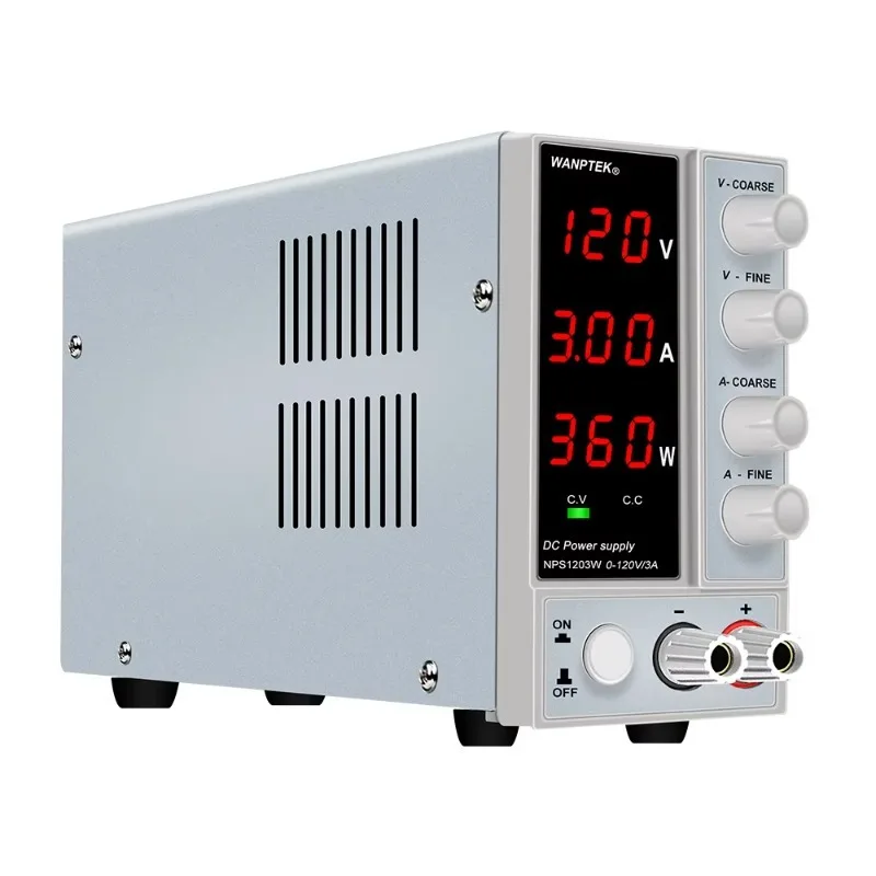 

NPS1203W3 Display Switch DC Power Supply 120V/3A Wanttek Adjustable Laboratory Power Supply, Electroplating, Aging Testing