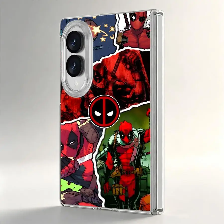 Transparent Soft Phone Cover Case for Samsung Galaxy Z Fold 8 ZFold8 Clever Deadpool