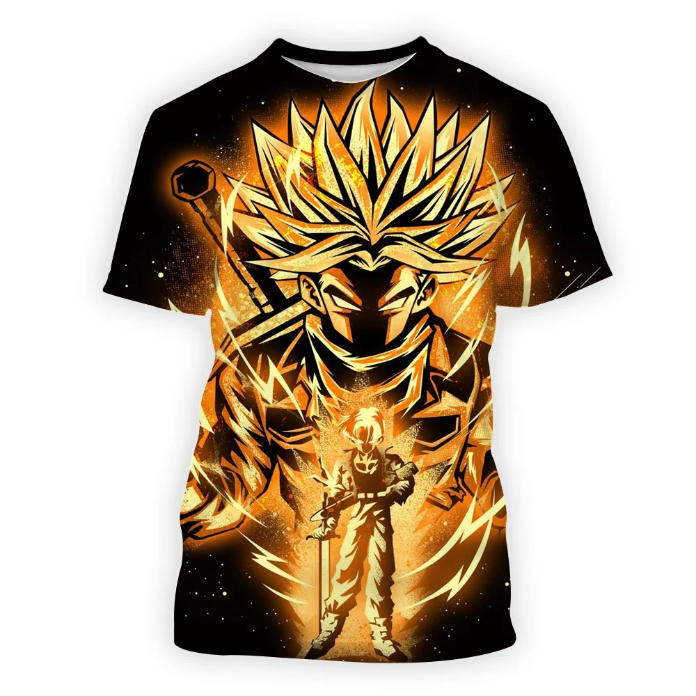 2024 camisetas masculinas estilo legal viagem pai-filho usar moda festa dragon ball goku vegeta topos verão oversized