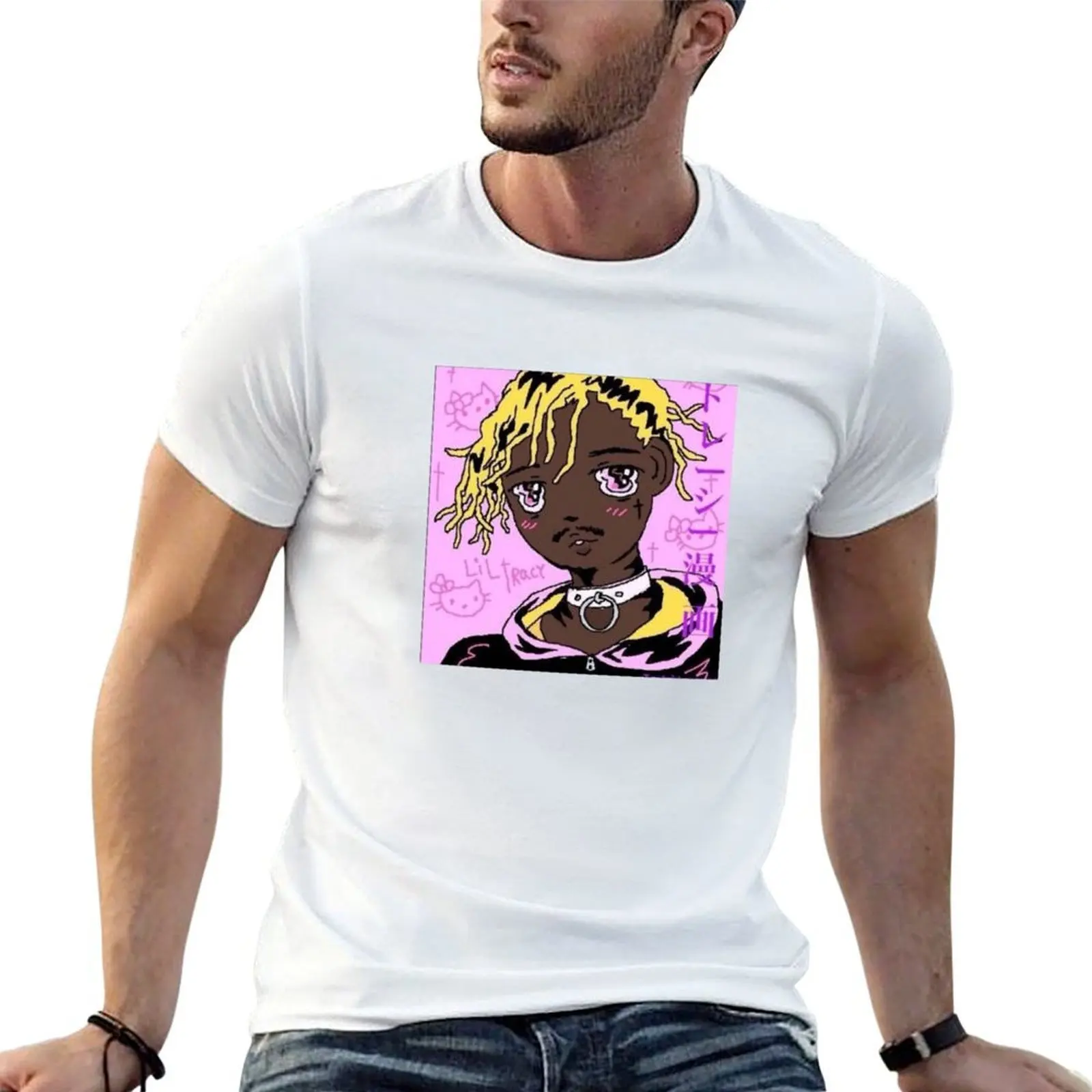 Lil Tracy Tshirt T-Shirt cotton man t-shirts blue archive mens cotton t shirts