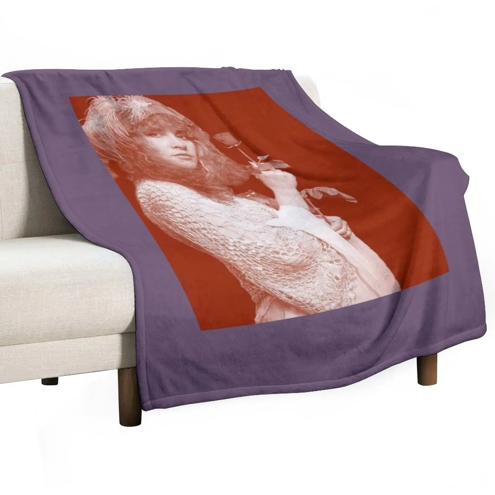 

Stevie Nicks Red Throw Blanket manga Flannel Fabric Bed linens Multi-Purpose Blankets