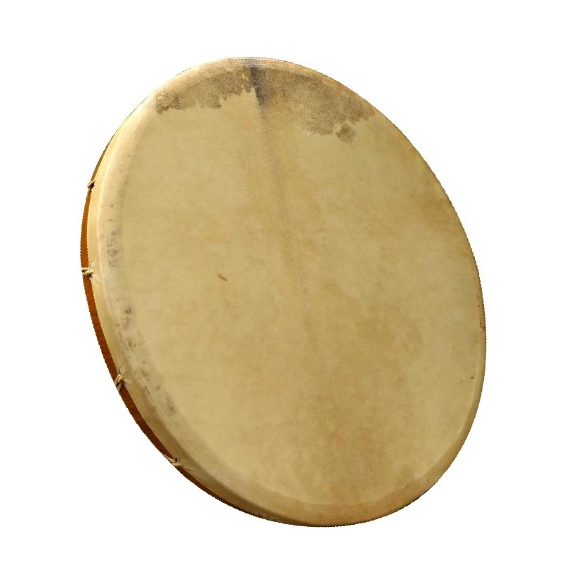 Shaman Drum Ensemble Tambourine, Yoga Music Healing Round Octagonal Handmade Drum Skin Instrument