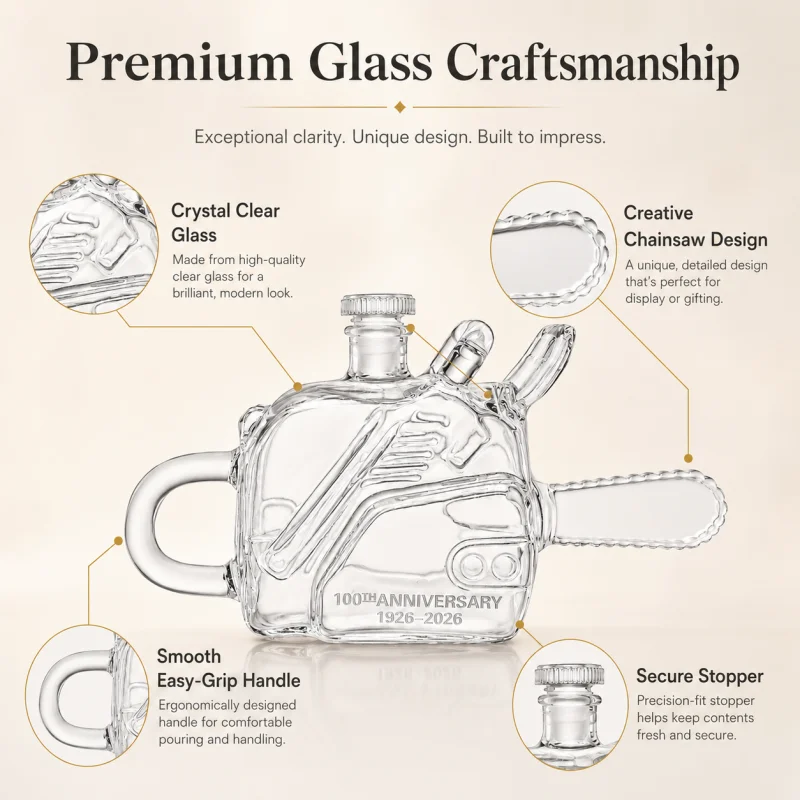 Chainsaw Shaped Glass Whiskey - Wine Beer And Spirits review and price