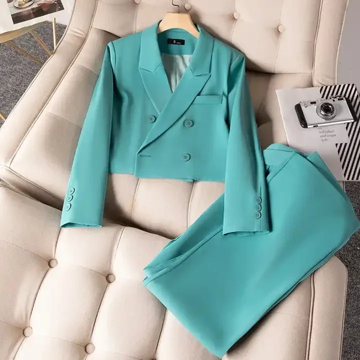 Women's long sleeved professional suit Women's suit S-3XL Short Formal Office Pants Set