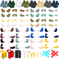 MOC Military Building Blocks Soldiers Figures Special Accessories Squatting Posture Arm Hand Kit Bricks Toys For Kid Gifts O020