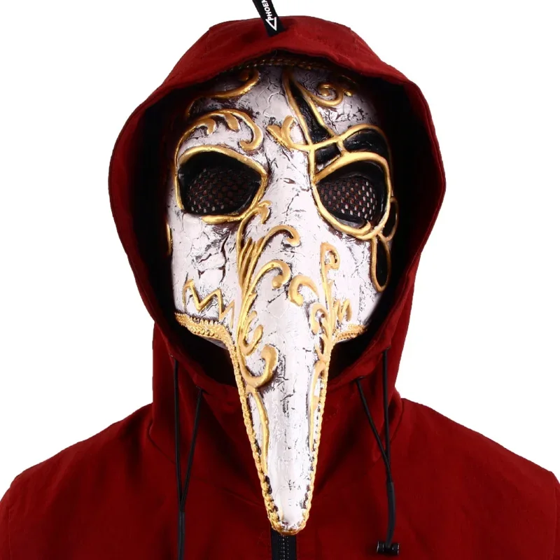 قناع طبيب الطاعون، أقنعة طويلة من اللاتكس، أرستقراطيية فاخرة، غراب الطيور، إكسسوار الهالوين U