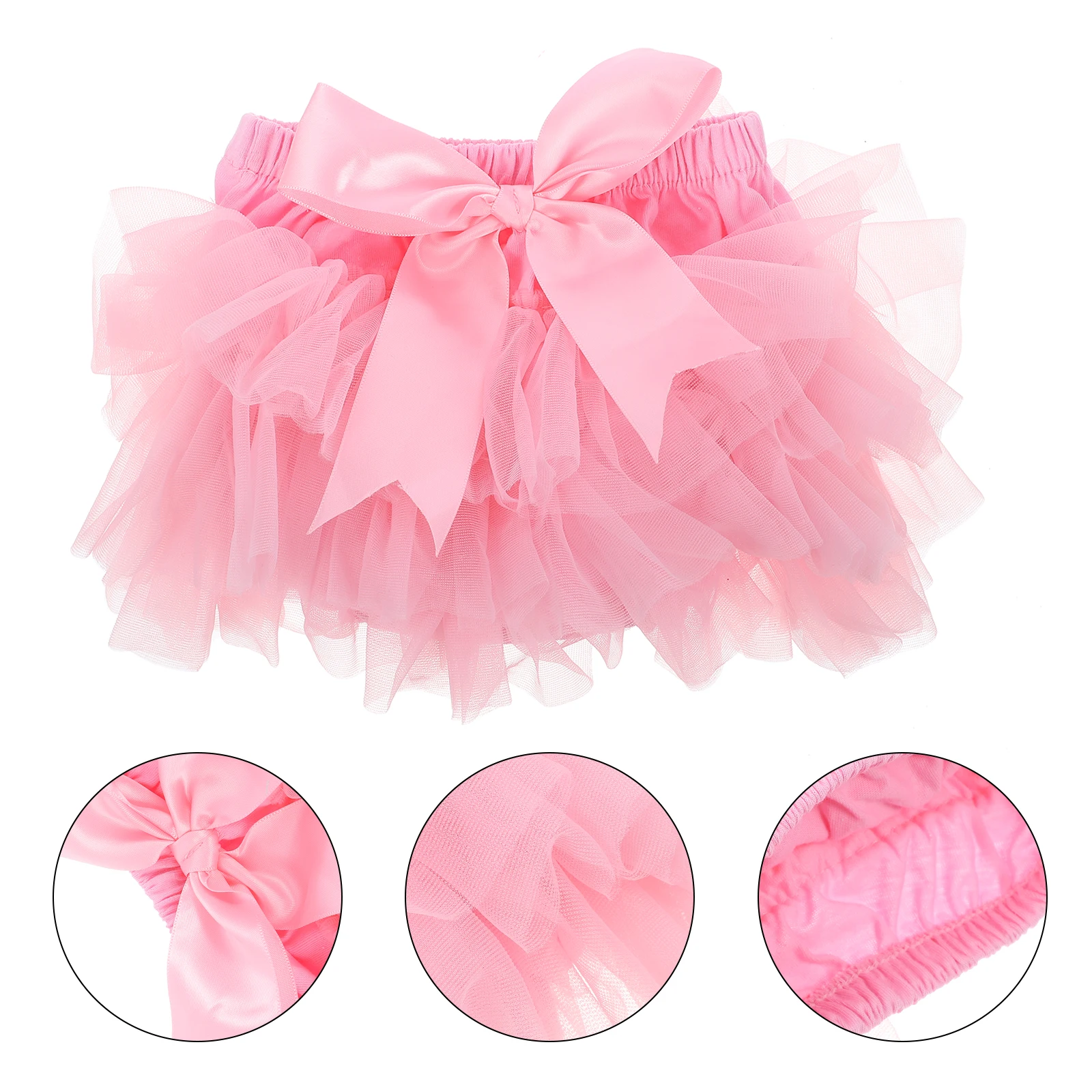 

Gray Tutu Skirt Baby Girl Birthday Photoshoot Newborn Toddler Dress Soft Tulle Layers Elastic Waistband Washable