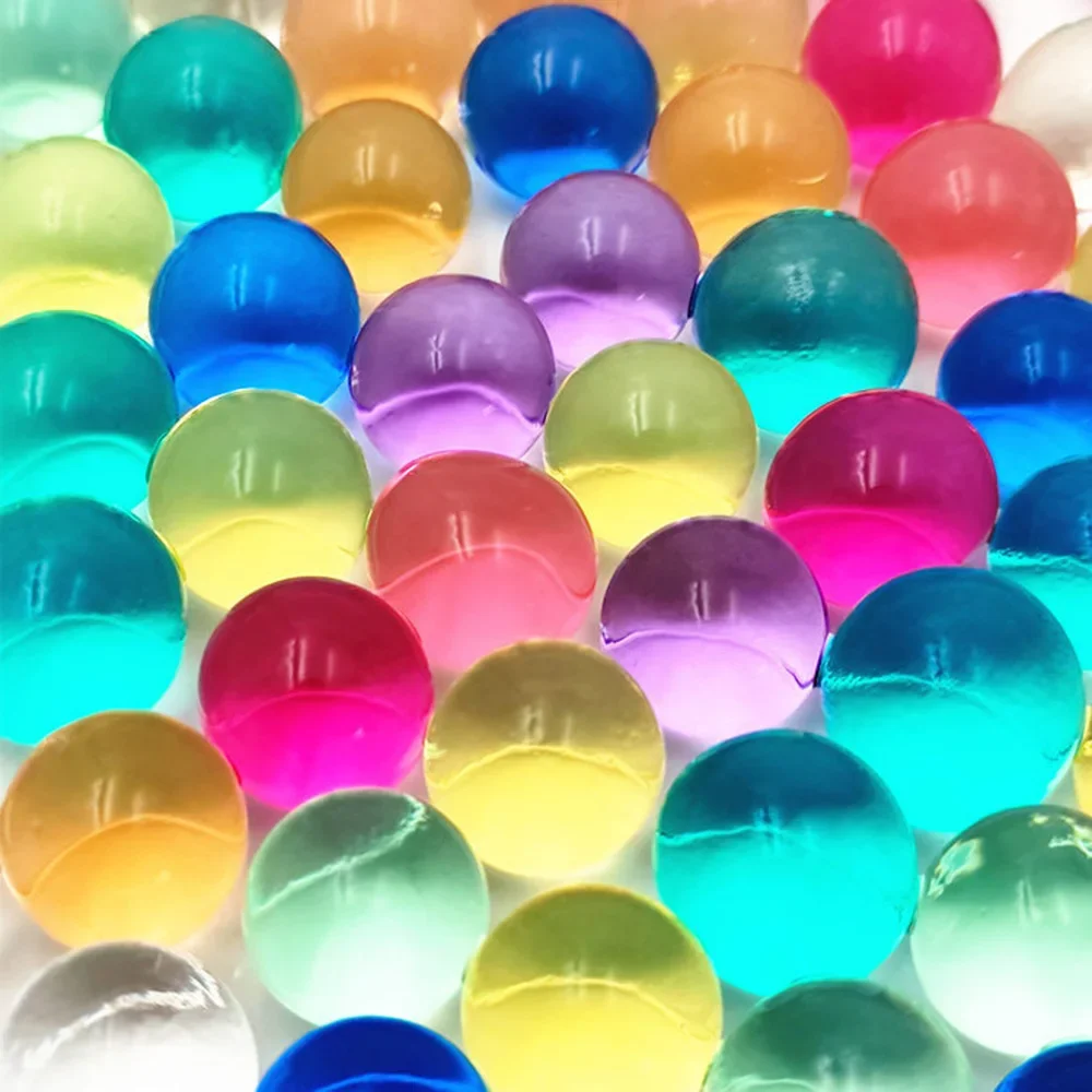 50g 약 3000 Pcs 대형 하이드로 겔 진주 모양의 크리스탈 토양 물 구슬 진흙 성장 공 성장 물 공 크기 2-3mm ~ 9-14mm