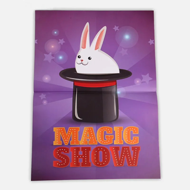 

Funny Top Hat Magic Show Magic Tricks Hat Appearing from Poster Magia Magician Stage Illusion Accessories Gimmick Props