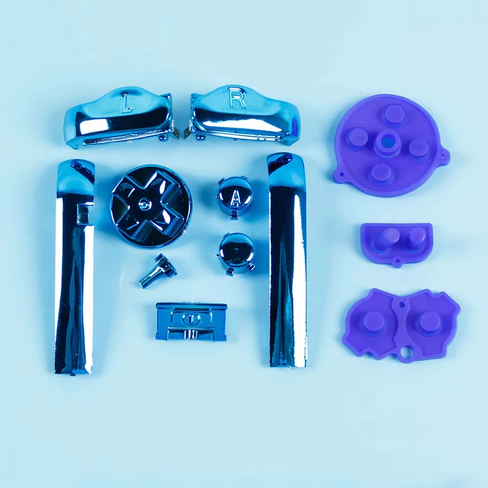 1 Set für Spielkonsolen-Zubehör, GBA, leitfähige Silikon-Tasten mit D-Pad, Netzschalter, Tastatur, Ersatzteile – Detail 10
