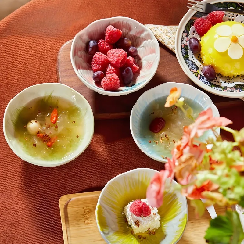 

ice cream for rice bowls, household ceramics, tableware, high-value shaved ice, set desserts, good-looking yogurt bowls