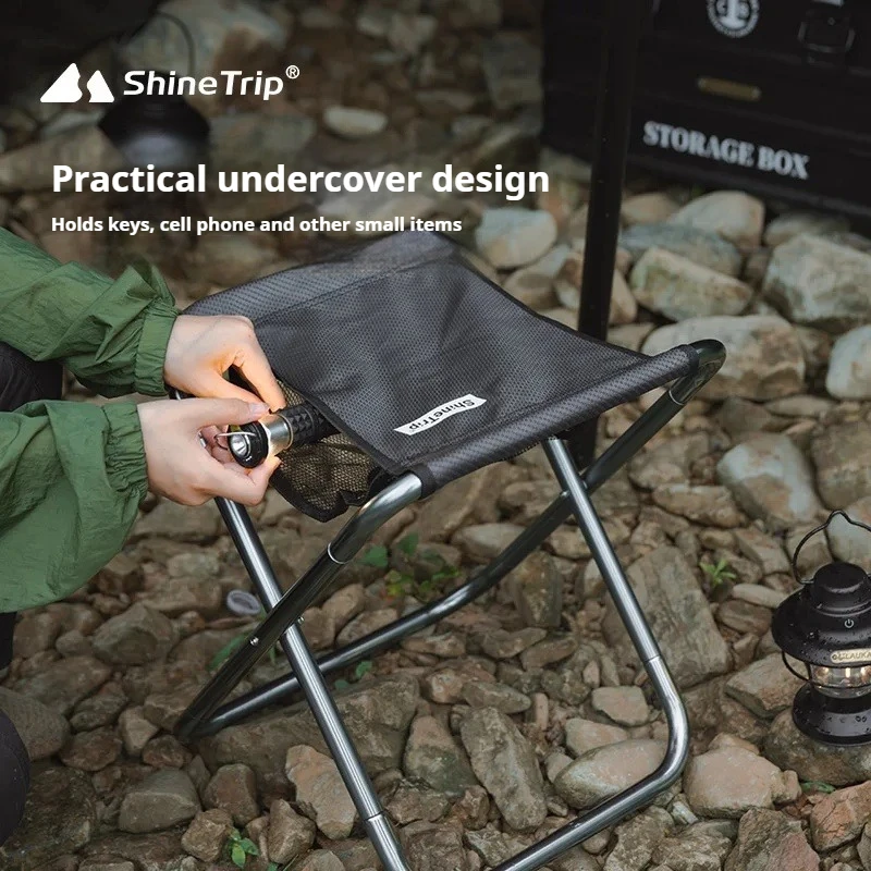 

ShineTrip Outdoor Folding Campstool Portable Bench Oxford Cloth Fishing Chair Picnic Camping Leisure Ultra Light Campstool Chair