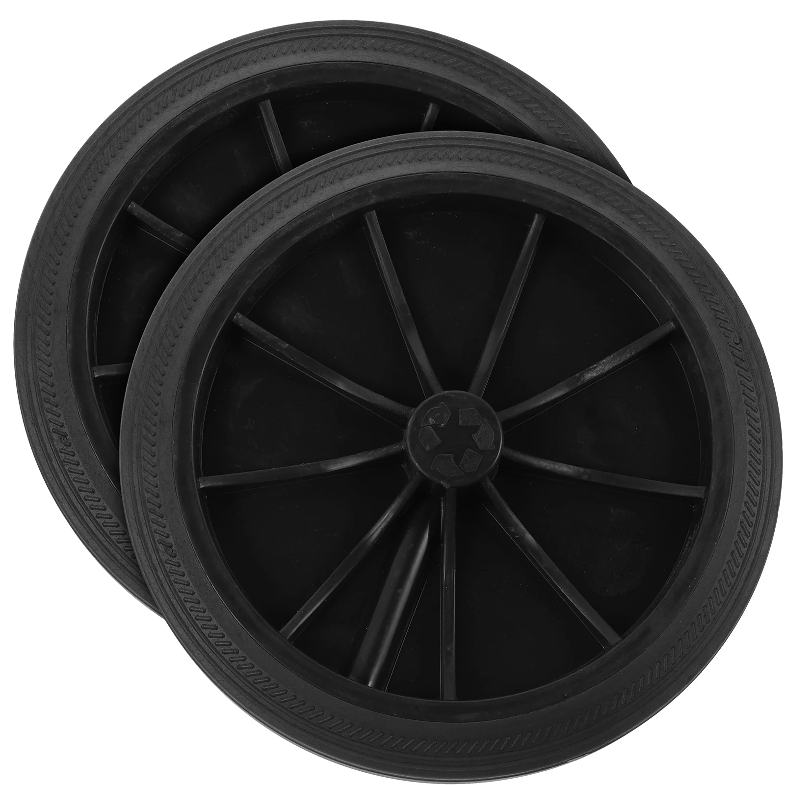 

2Pcs Trash Can Wheels Heavy Duty Plastic Replacement Wheels for Garbage Bin Outdoor Moving Accessories