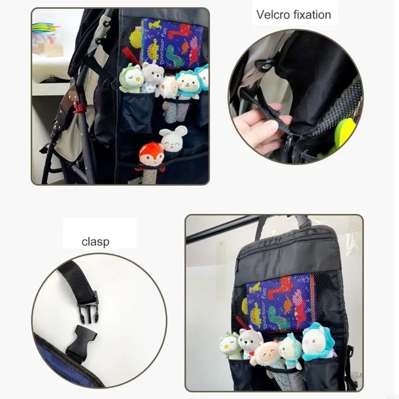 Bolsa almacenamiento para cochecito R66D, bolso multifuncional gran capacidad, cochecitos bebé, bolso colgante, bolsa
