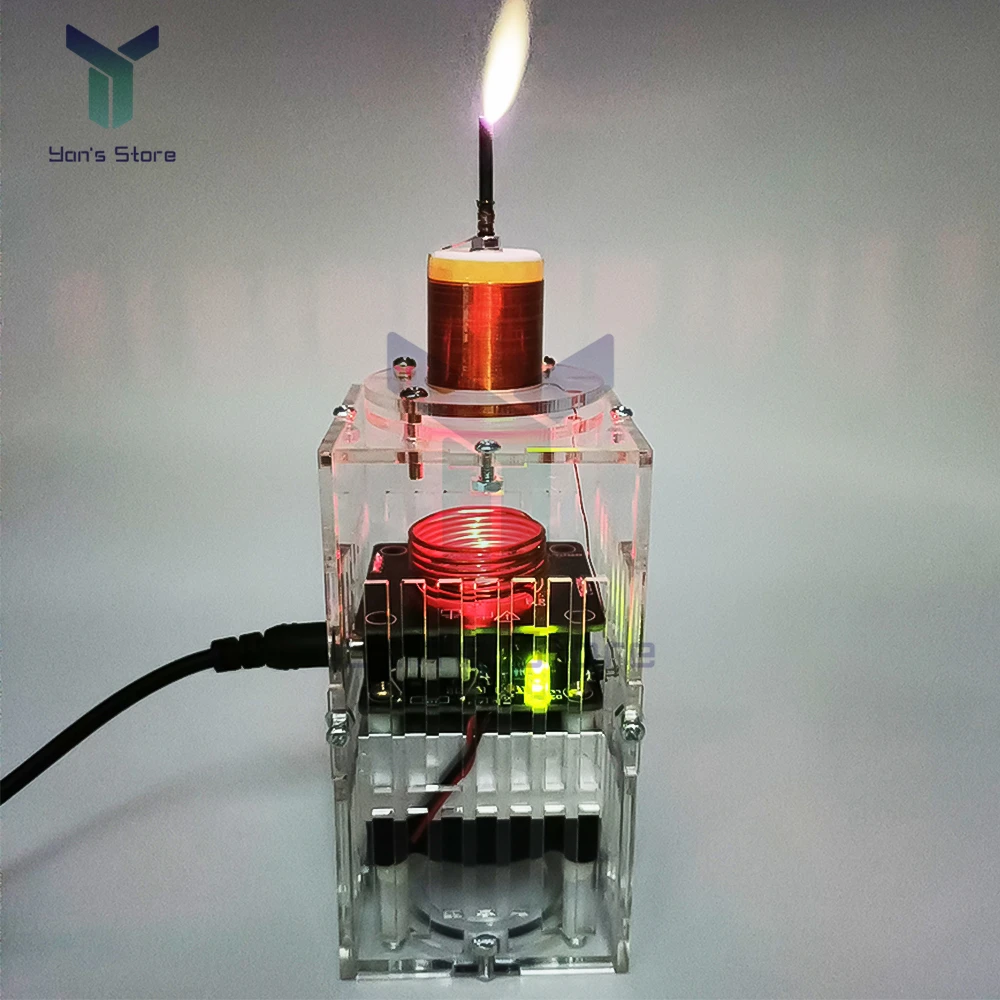 High Frequency Tesla Coil HFSSTC Electronic Candle Plasma Flame Run Teaching Diy Kit