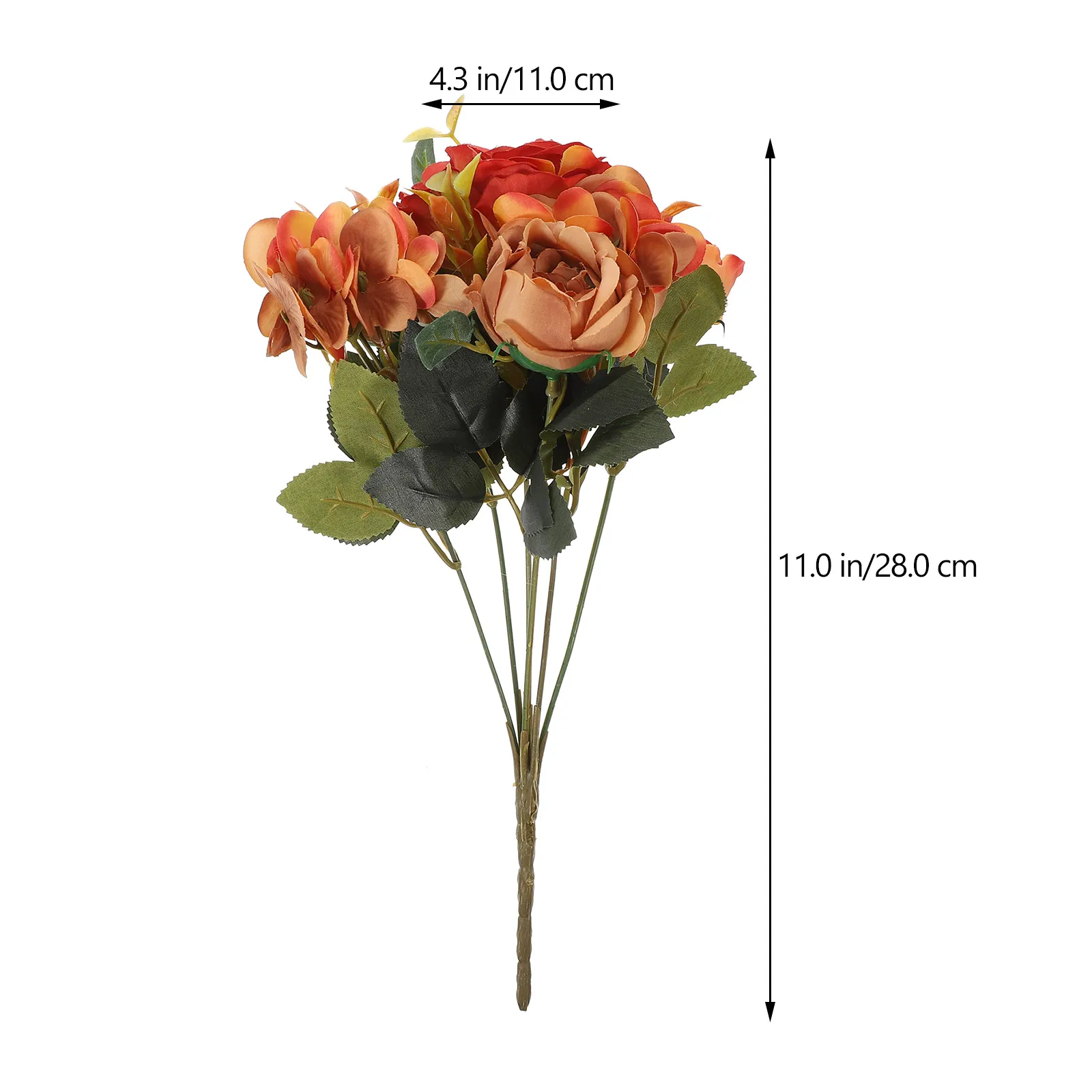 

Realistic Artificial Flower Bouquet Silk Floral Decor For Desktop Garden Ornament Outdoor Plants Fake Flowers Adornment