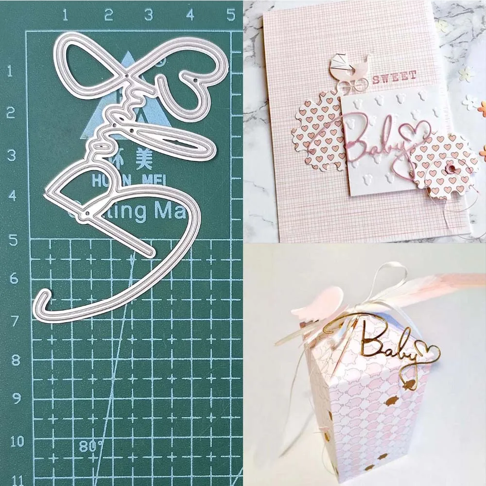 Letter Baby Metal Cutting Dies Stencil Scrapbooking DIY Album Paper Card Embossing Decor Craft Die